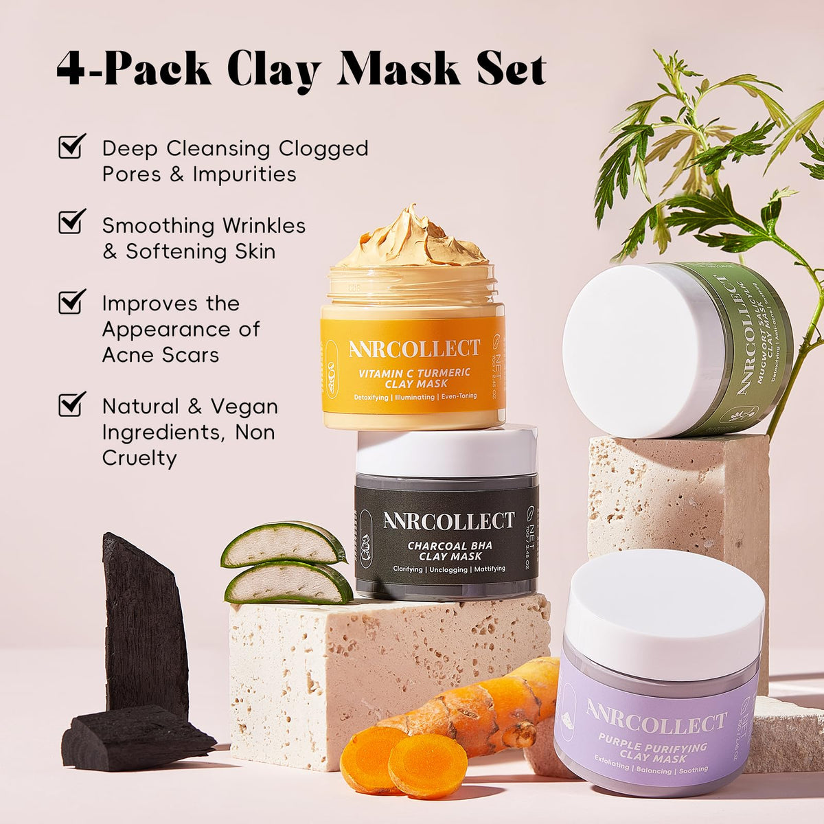 ANRCOLLECT vitamin-c-turmeric-clay-mask brightens and evens skin tone.