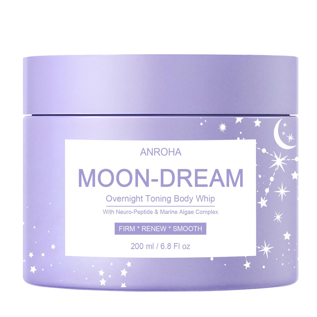 Anroha Moon Dream bottle showing the overnight firming formula for smoother contours