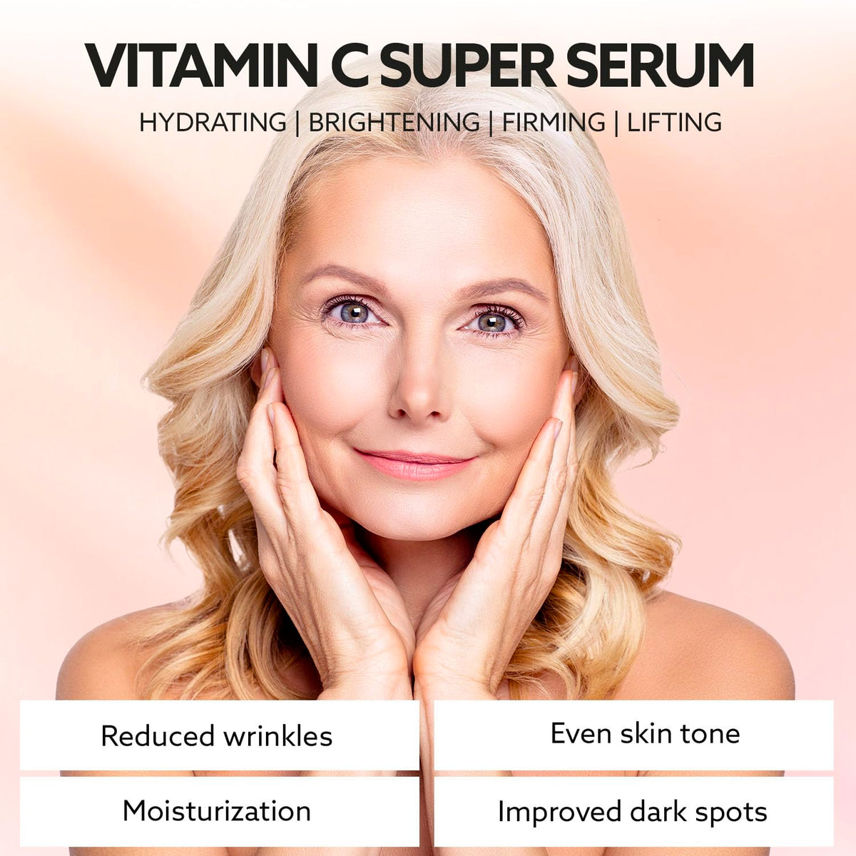 ANSDUR Bakuchiol and peptides promote firmer-looking skin.