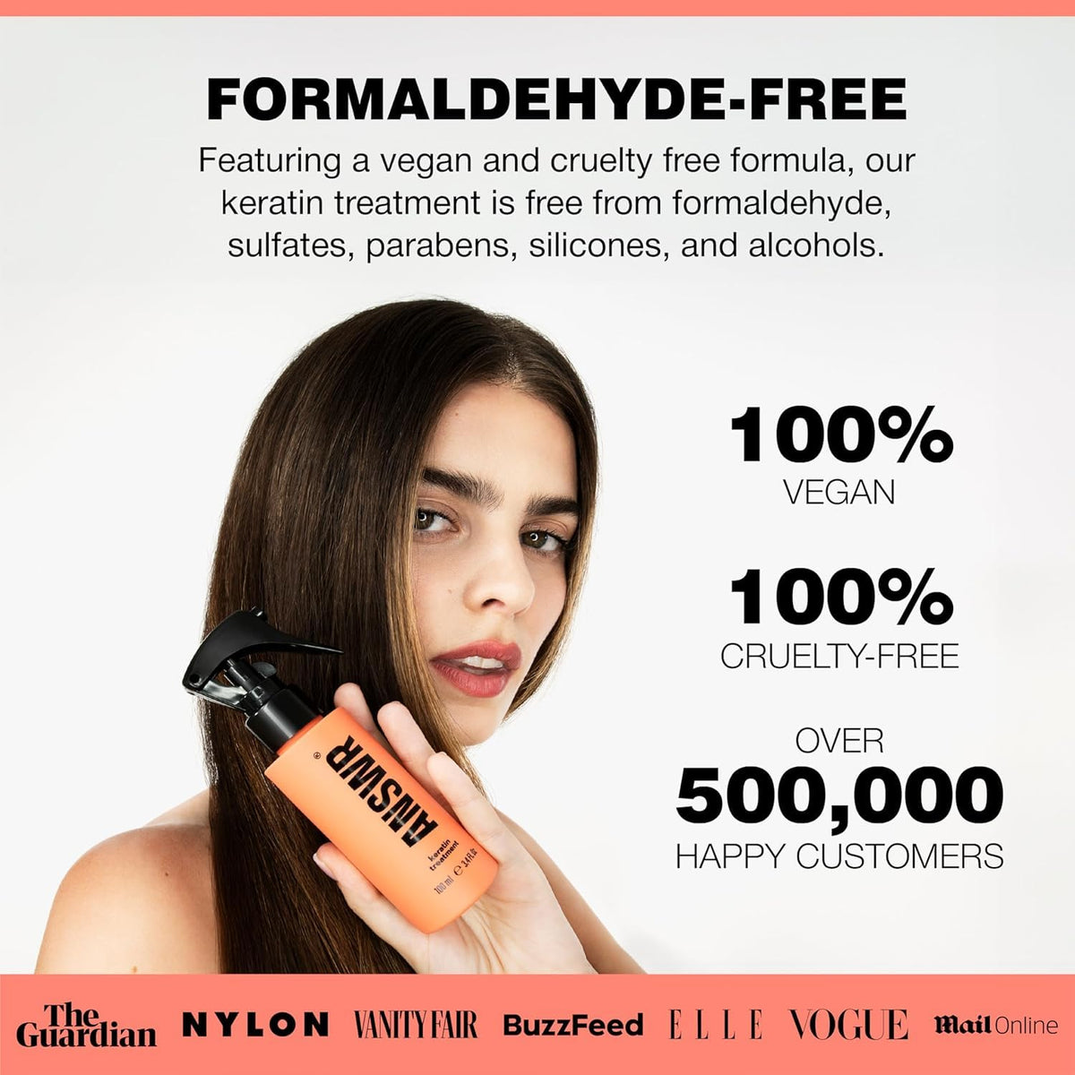 ANSWR glossy, smooth hair after treatment showing salon-quality results at home.