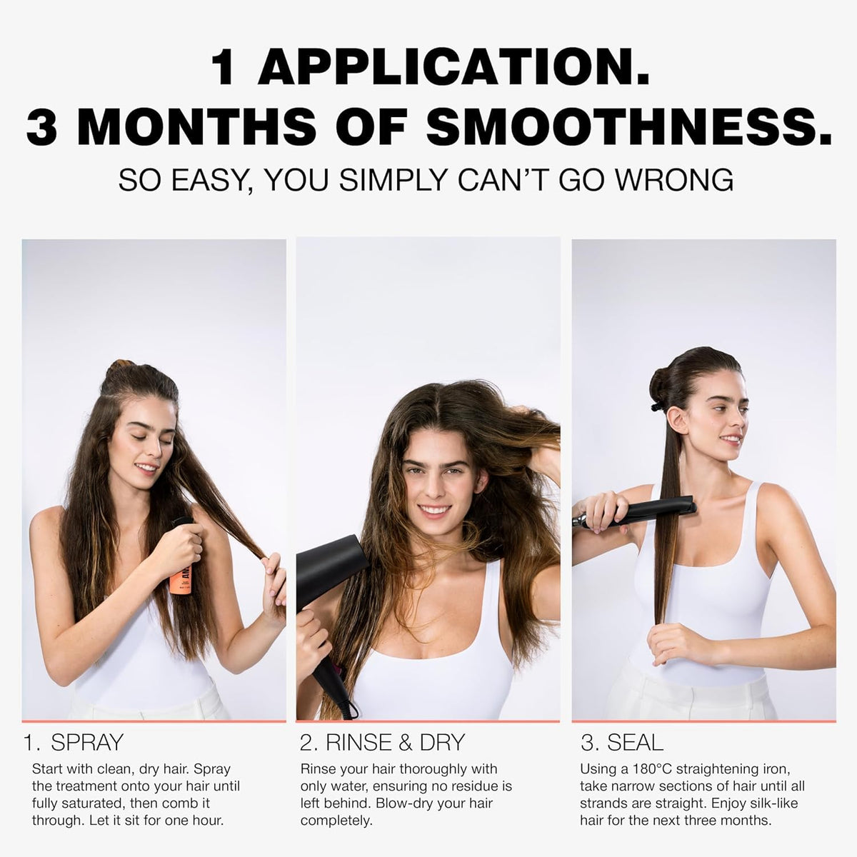 ANSWR natural oils and keratin provide deep nourishment for healthier strands.