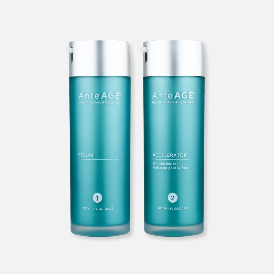 AnteAGE Pro System Serum bottle close-up for daily anti-aging routine.
