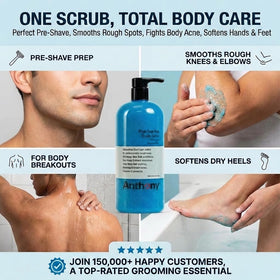 Anthony Exfoliating Scrub applied on rough elbow to smooth.