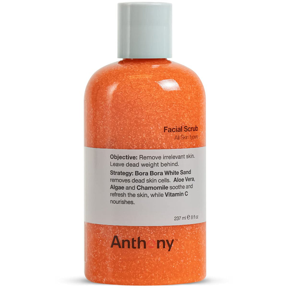 Anthony Facial Scrub with exfoliating beads smooths and refreshes the skin
