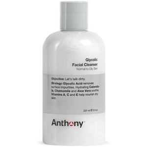 Anthony Glycolic Cleanser bottle-front for daily cleansing