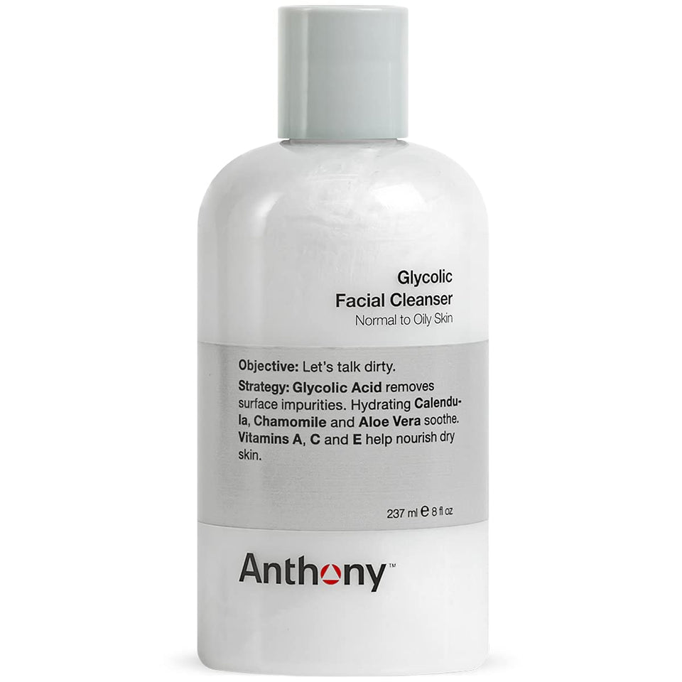 Anthony Glycolic Cleanser bottle-front for daily cleansing