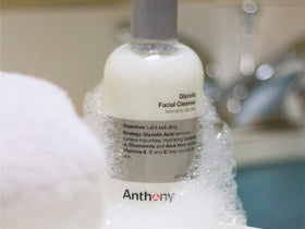 Anthony Glycolic Cleanser daily face wash with aloe for hydration.