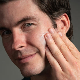 Anthony Glycolic Facial Cleanser applied to beard area for a closer, irritation-free shave