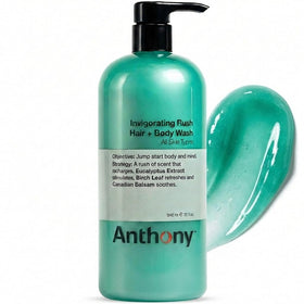 Anthony Invigorating Rush bottle-front showcases a sleek design for a refreshing start.