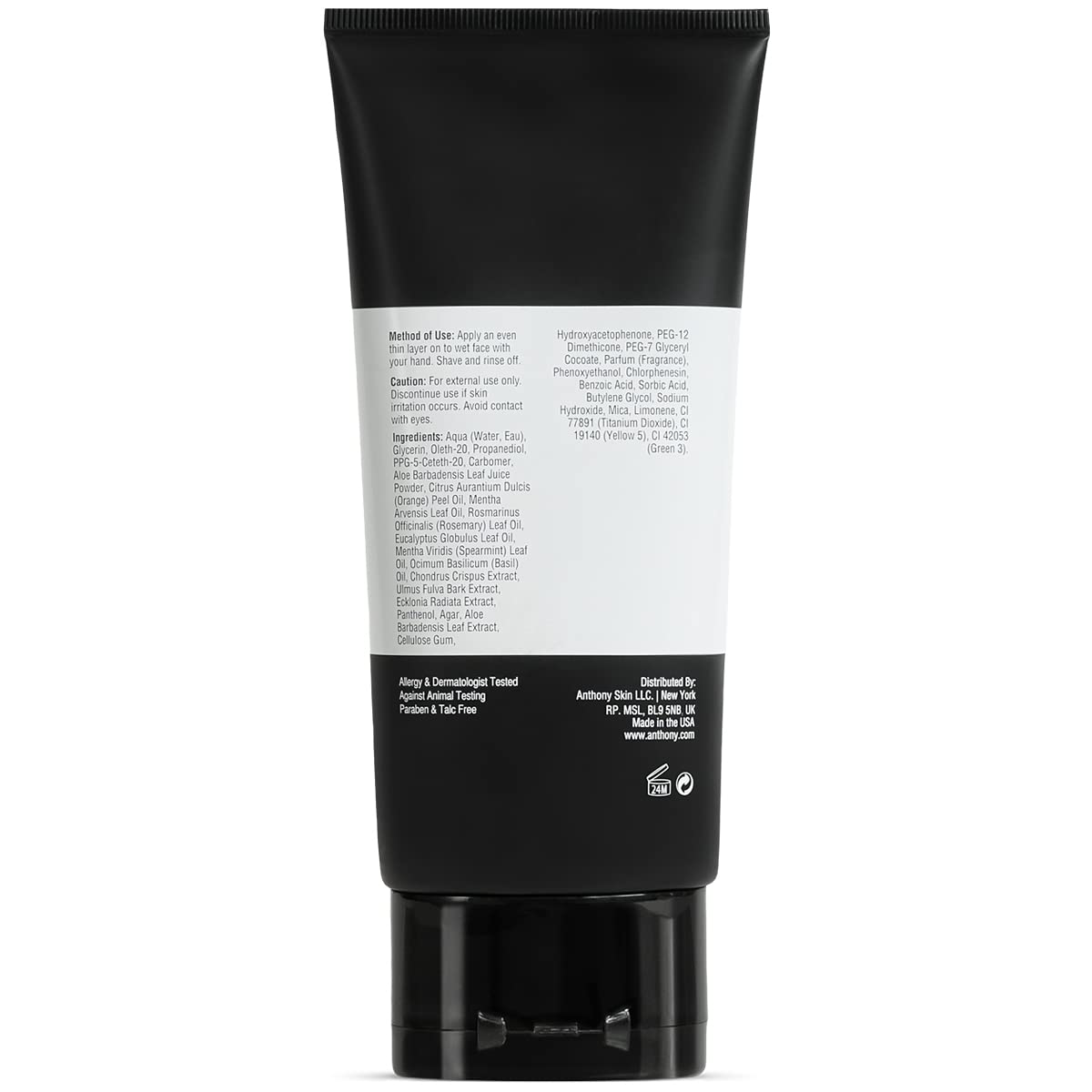 Anthony Shave Gel unisex packaging highlighting versatile grooming use