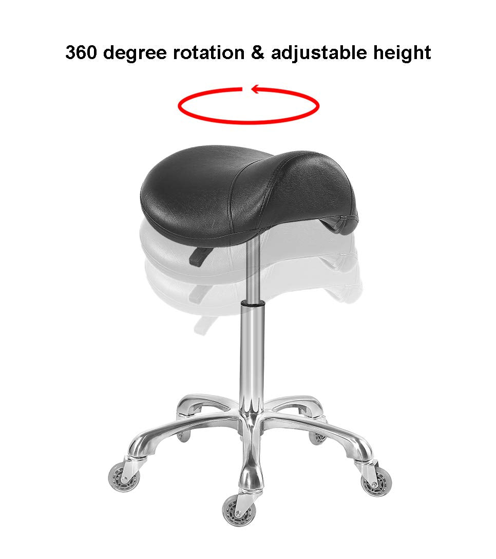 Antlu Saddle Stool base with lightweight yet sturdy cast aluminum frame.