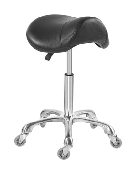 Antlu Saddle Stool Chair with rollerblader wheels, quiet and floor-friendly.