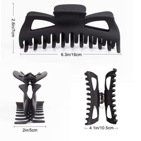 Antmoilios extra-large claw clip in brown leopard provides strong grip without slipping.