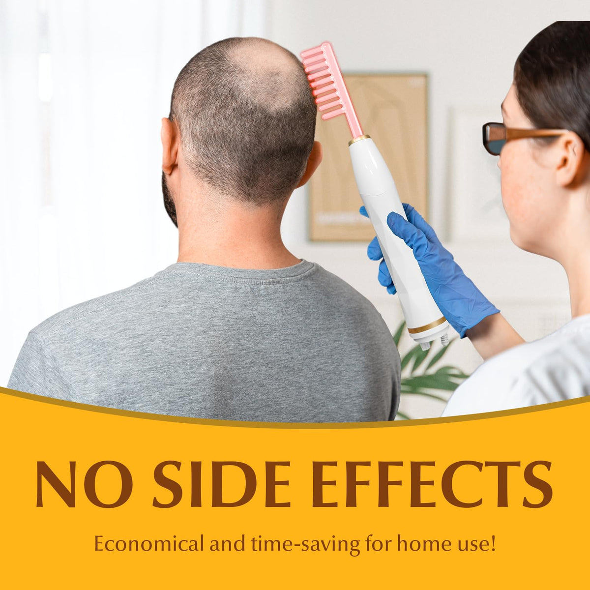 ANTMPO Hair Growth Comb in use demonstrates simple, daily grooming.