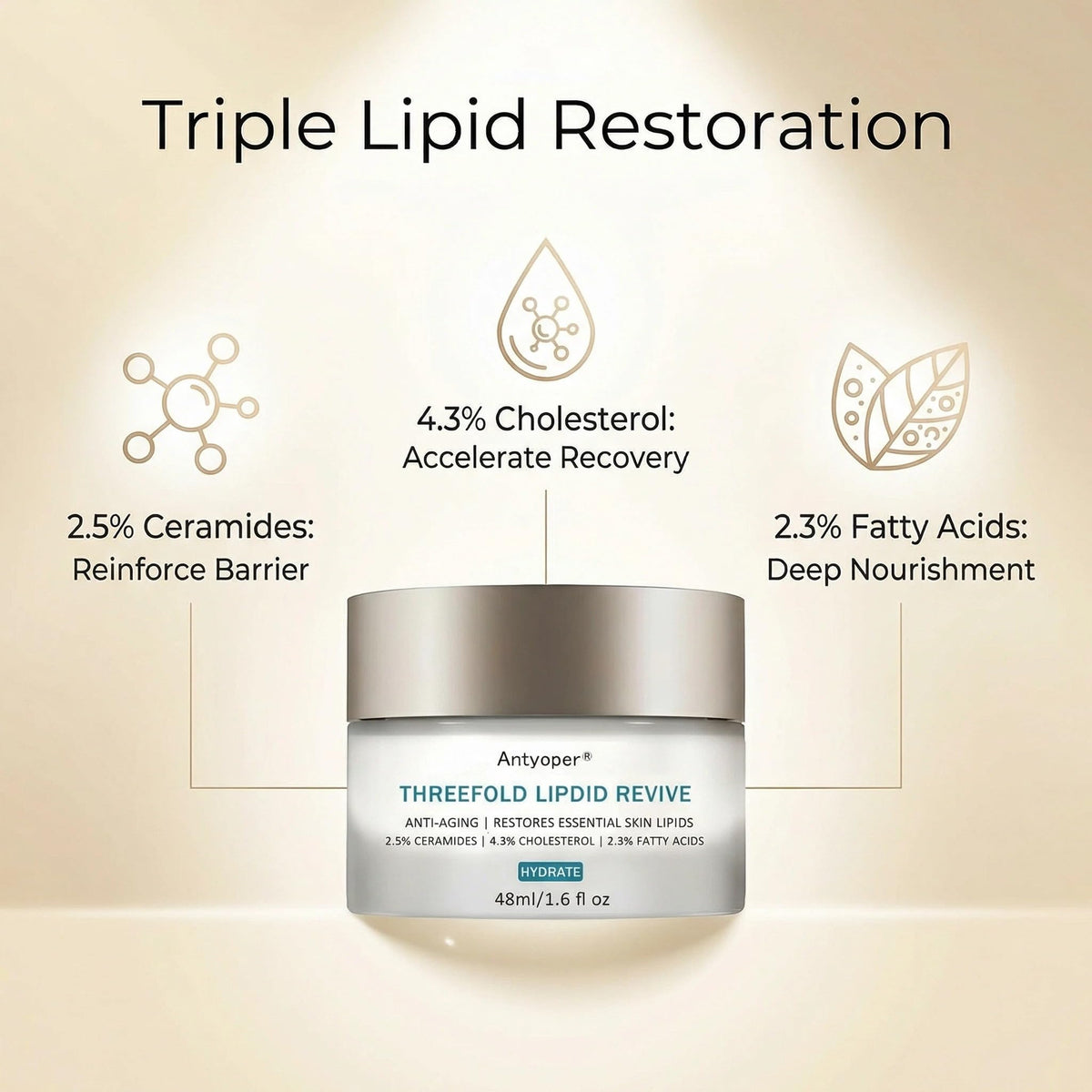 Antyoper barrier restoration illustration conveys resilient, healthy-looking skin.