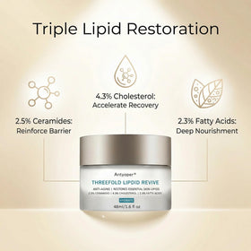 Antyoper barrier restoration illustration conveys resilient, healthy-looking skin.