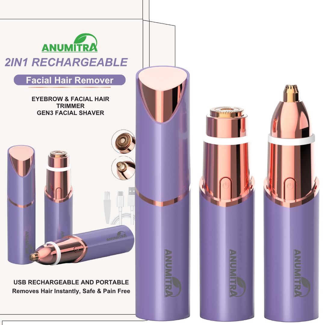 ANUMITRA Gen 3 Pro face trimmer portable for quick on-the-go touch-ups.