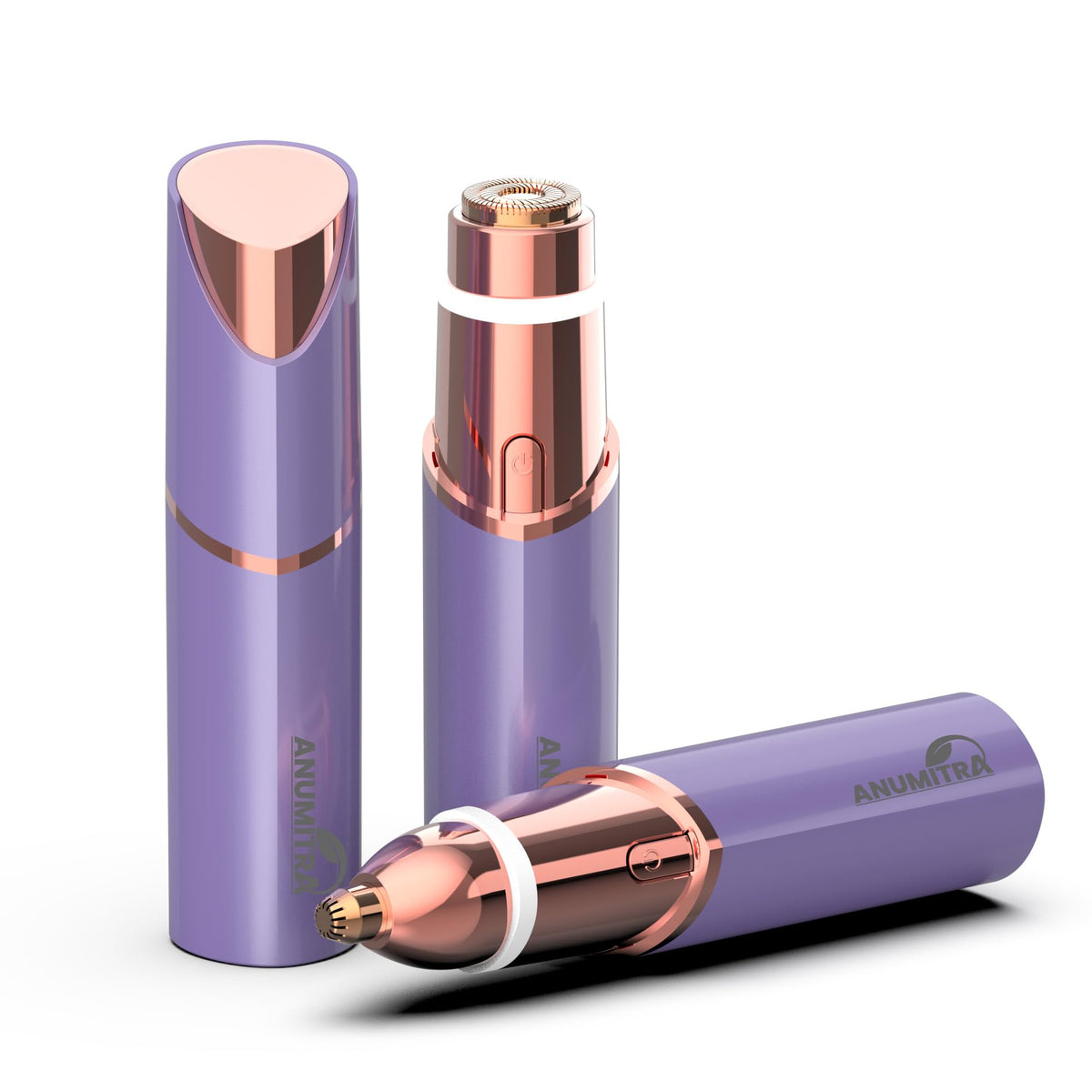 ANUMITRA Gen 3 Pro lipstick-style design for discreet, portable facial hair removal.