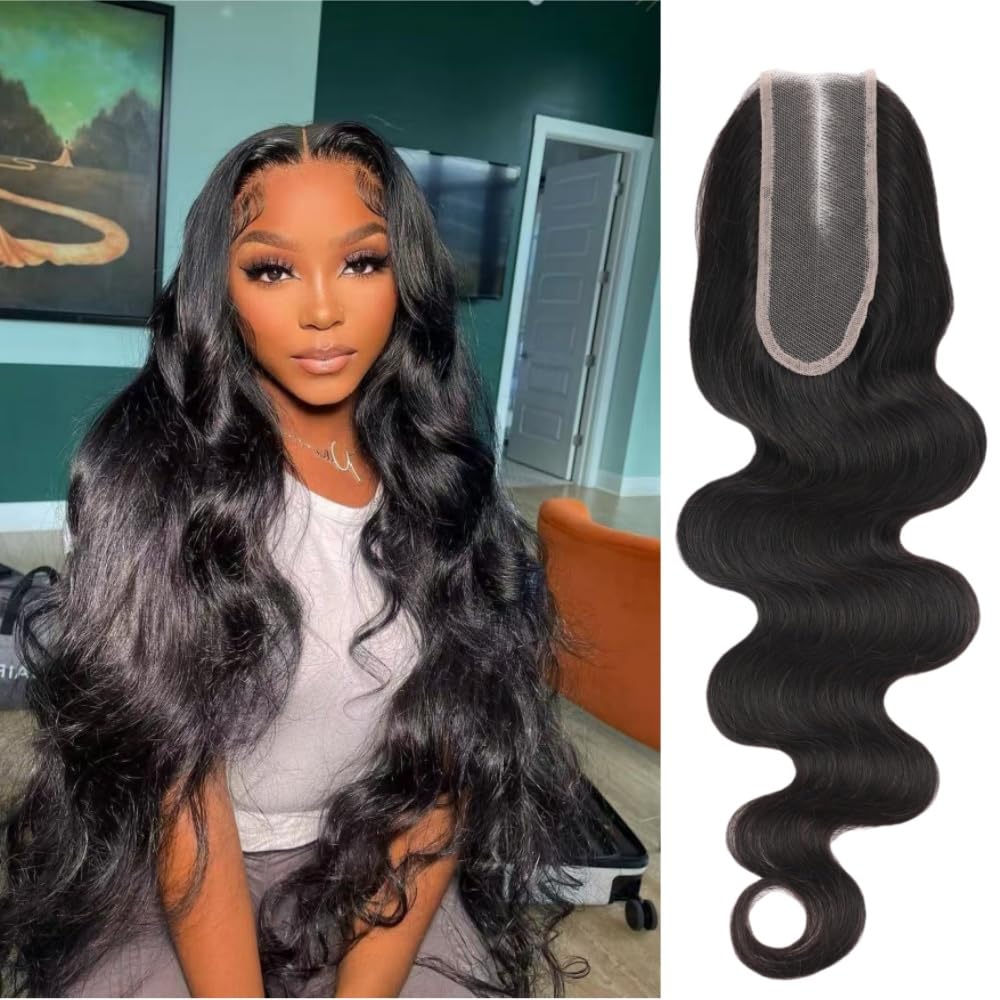 Anvnkl 2x6 HD lace closure on Brazilian body wave hair for seamless 18-inch styling.