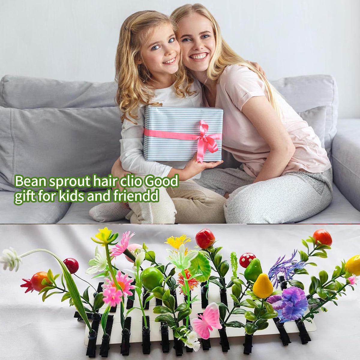 Anyangjia bean sprout clip with colorful accents sparks creative daily wear.