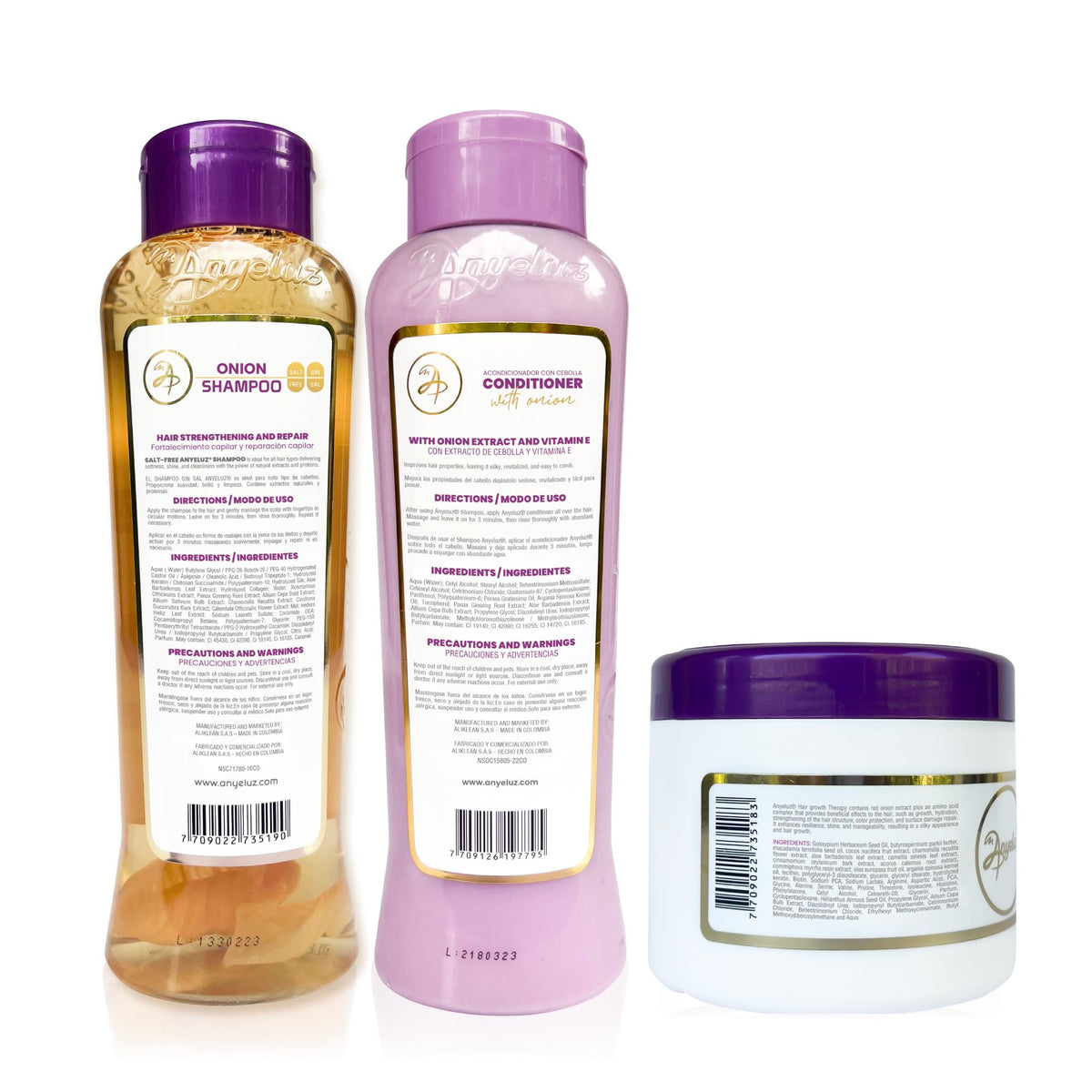 ANYELUZ Onion routine set scene conveys a calm, easy-care ritual.