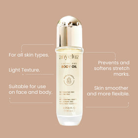 ANYELUZ stretch marks area focus shows prevention and improved texture.