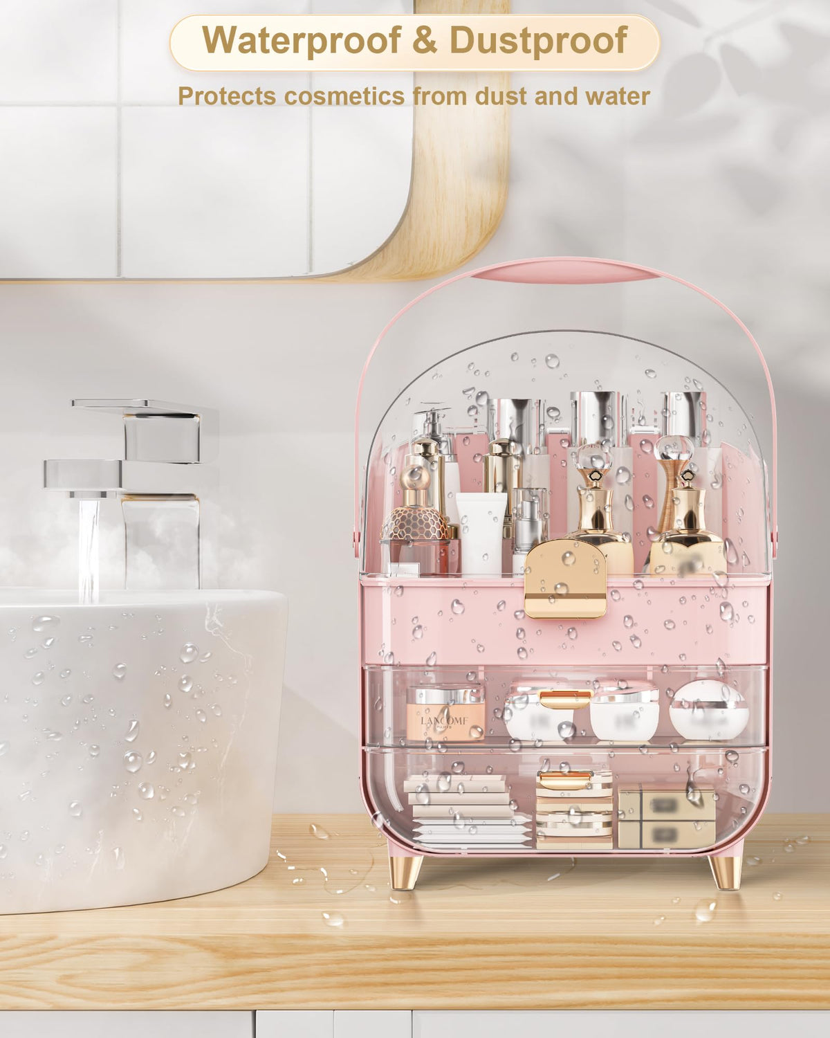 Anylady clear top view shows items quickly while adding chic style