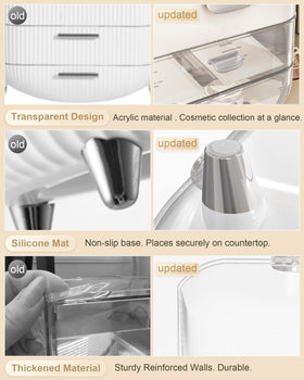 Anylady countertop vanity organizer improves dorm room organization with tall bottle support