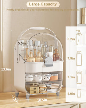 Anylady skincare holder countertop silver displays tall bottles clearly for quick selection