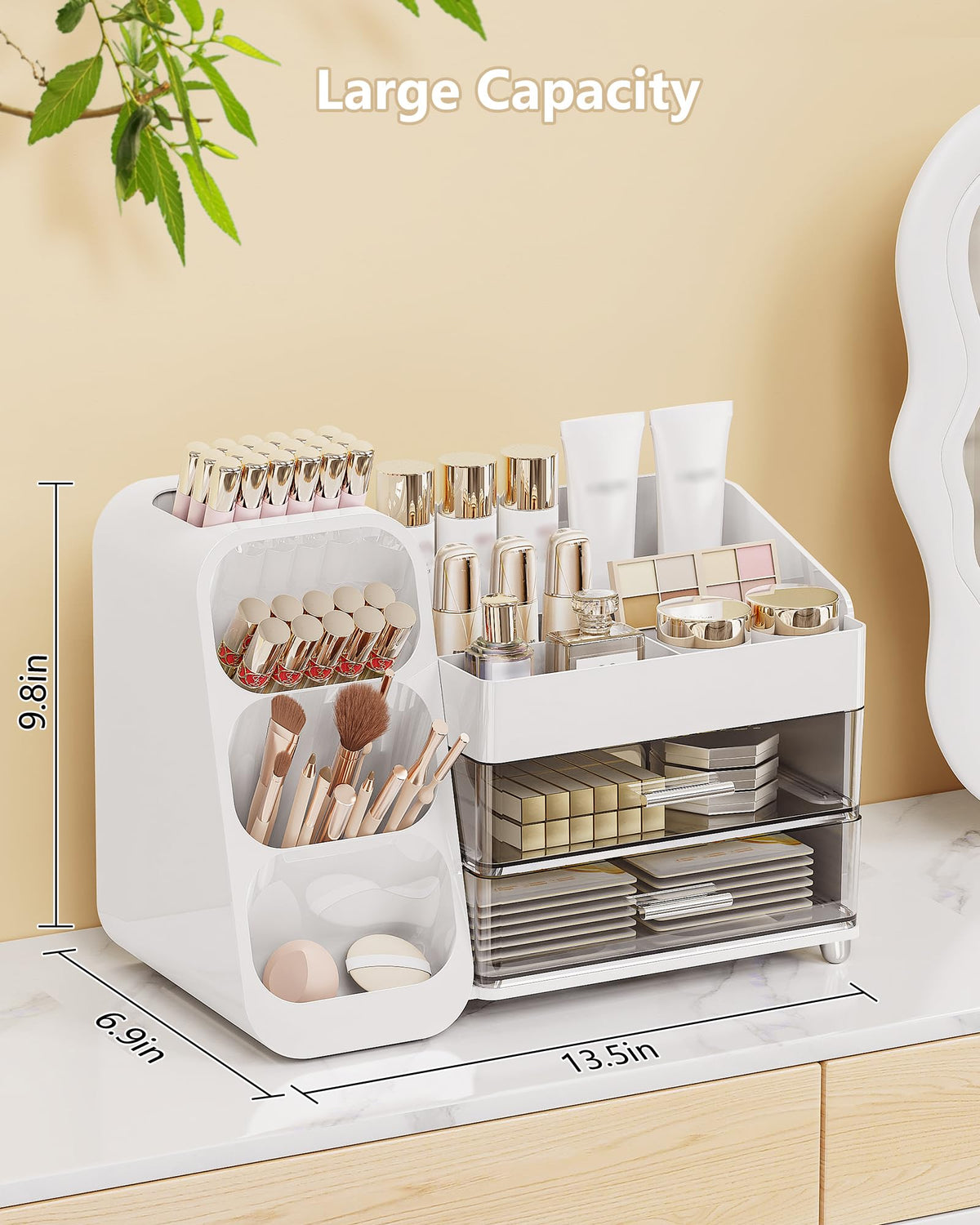 Anylady vanity organizer transforms clutter into a polished spa-like station.