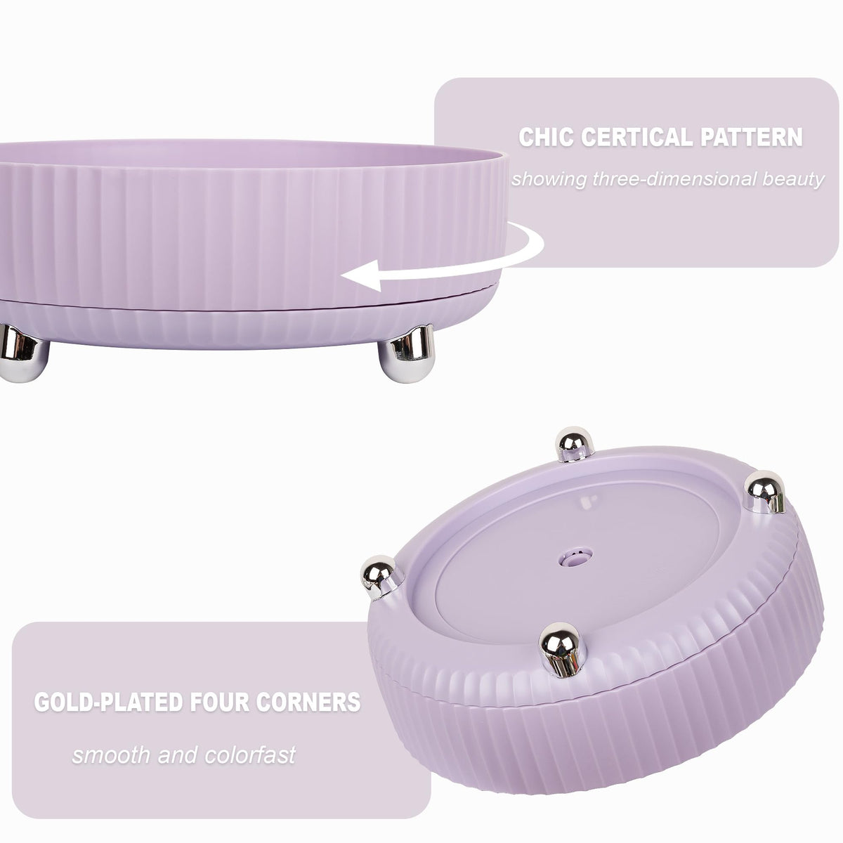 Anyoifax rotating tray on a bathroom counter keeps toiletries organized.