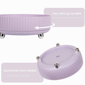 Anyoifax rotating tray on a bathroom counter keeps toiletries organized.