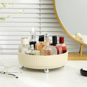 Anyoifax bathroom countertop organizer stores perfumes, brushes, and toiletries tidily