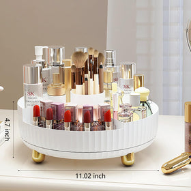 Anyoifax lazy susan on bathroom countertop for easy reach.