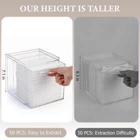 Anyoifax disposable face towels holder crystal-clear material resists moisture and dust