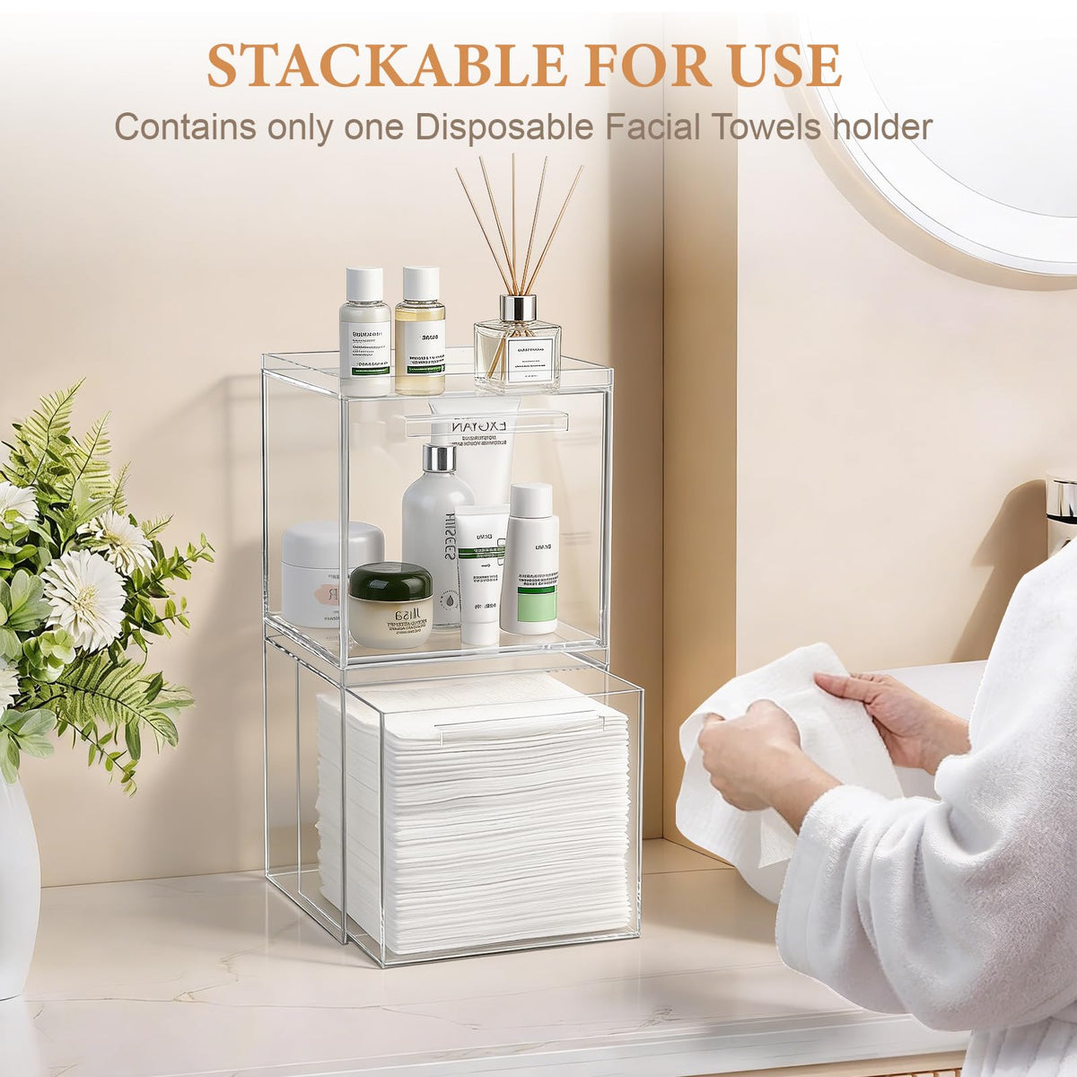 Anyoifax disposable face towels holder silicone non-slip pads prevent sliding
