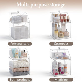 Anyoifax stylish acrylic box elevates bathroom countertop decor.
