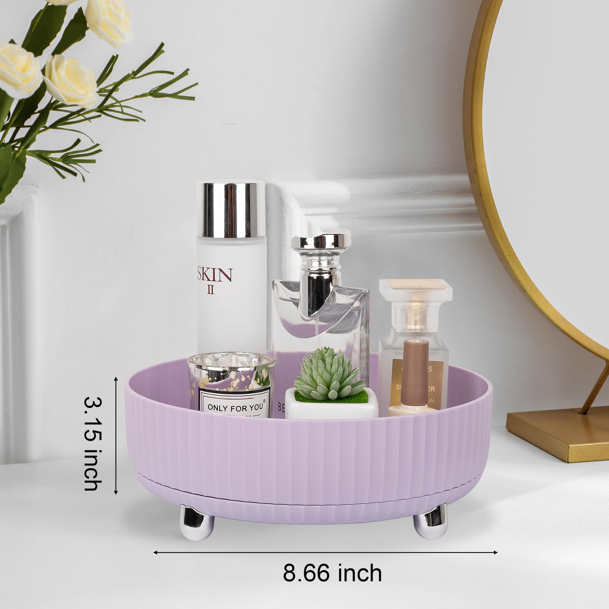 Anyoifax organizer features lychee-texture base for stylish decor.