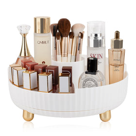 Anyoifax makeup organizer tray with divider on vanity for easy access and clutter control.