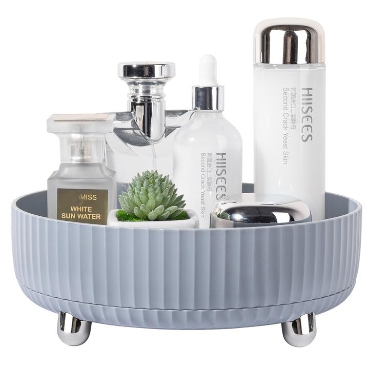 Anyoifax 360° rotating organizer displaying makeup and perfume for easy access