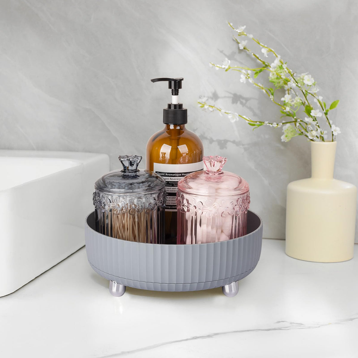 Anyoifax minimalist gray organizer blending with decor while keeping essentials reachable