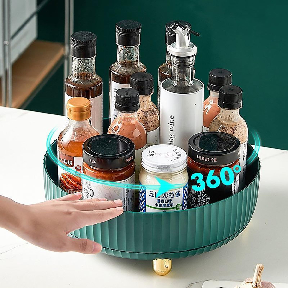 Anyoifax organizer features non-slip feet to stabilize on any surface.
