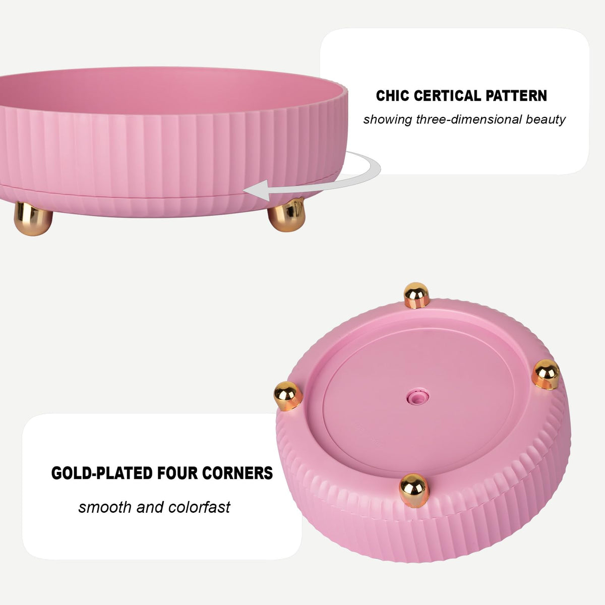 Anyoifax spinning cosmetics tray on bathroom counter for quick routines.