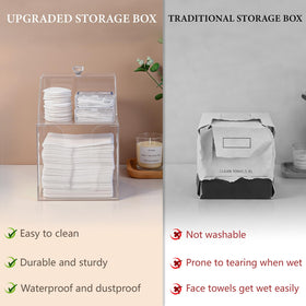 Anyoifax versatile storage holds towels, cotton pads, brushes and more.