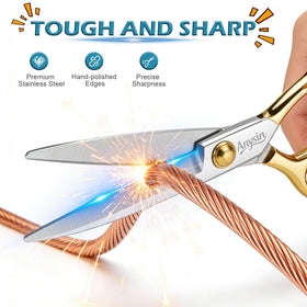 ANYSIN professional hair cutting scissors gold-plated finish highlights long-lasting corrosion resistance.