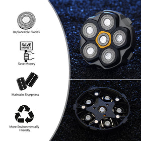 ANYSONIC half-6 blade magnetic head blade cover protects sharp blades.