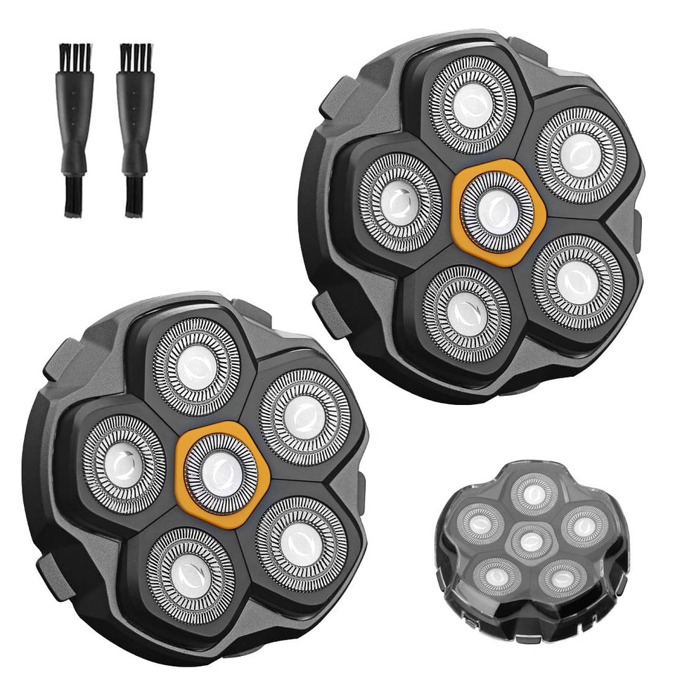 ANYSONIC half-6 blade magnetic head front view for quick, tool-free replacement.