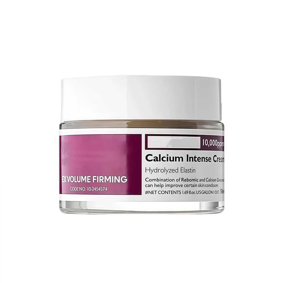 Aocesk calcium-infused cream bottle for daily firming and hydrating care.