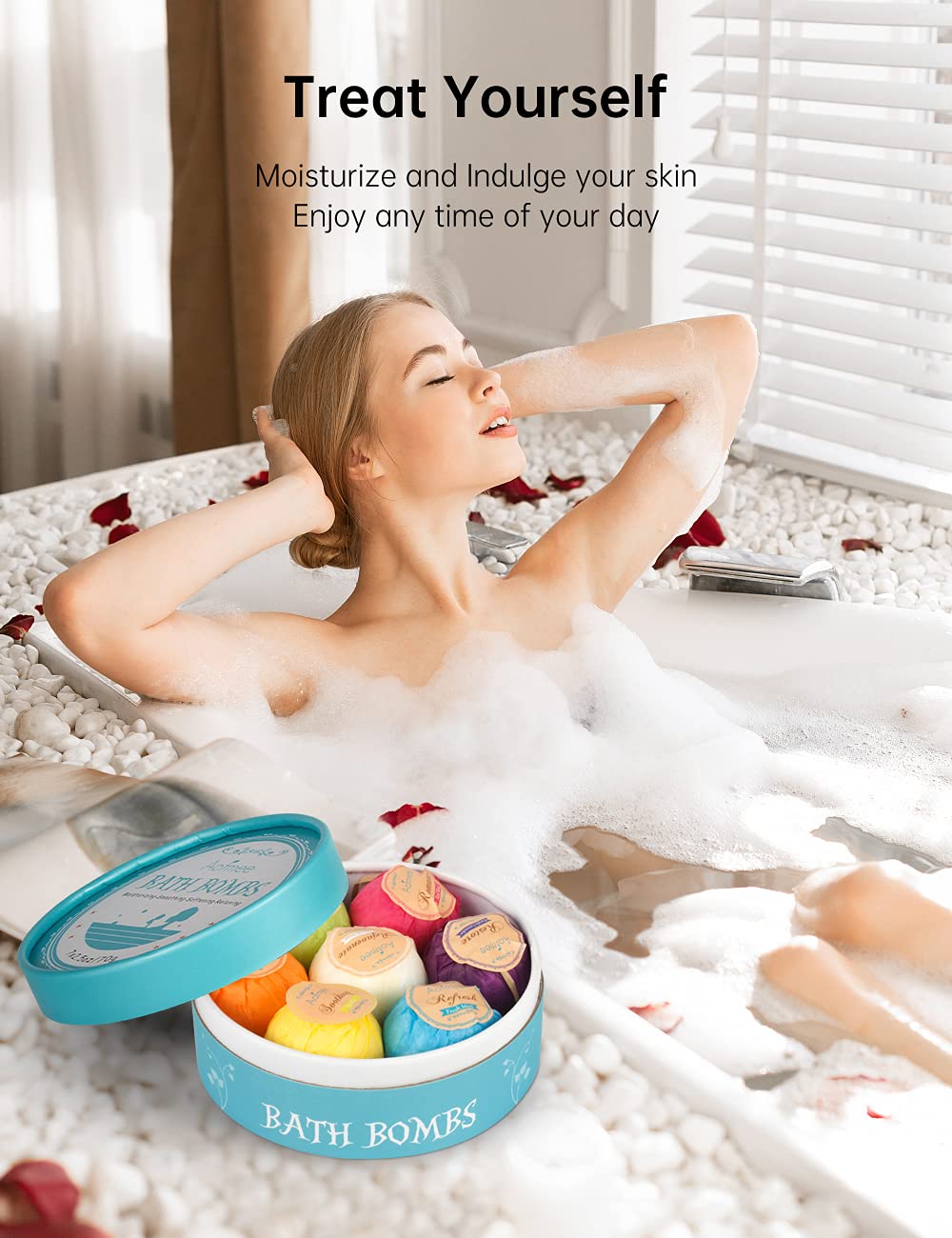 Aofmee bath bombs gift-pack idea—present a colorful, aromatic spa moment.