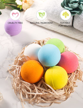Aofmee bath bombs moisturizing-skin formula nourishes skin while you soak.